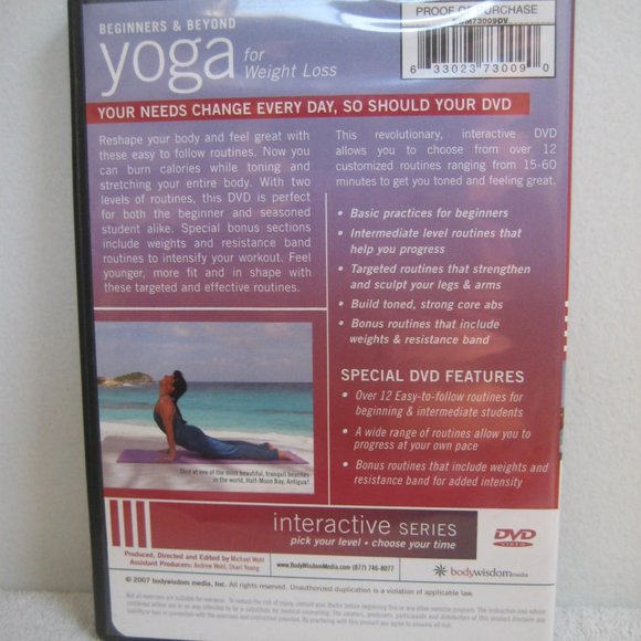 Body Wisdom Media, Beginners & Beyond Yoga for Weight Loss DVD - Picture 2 of 3